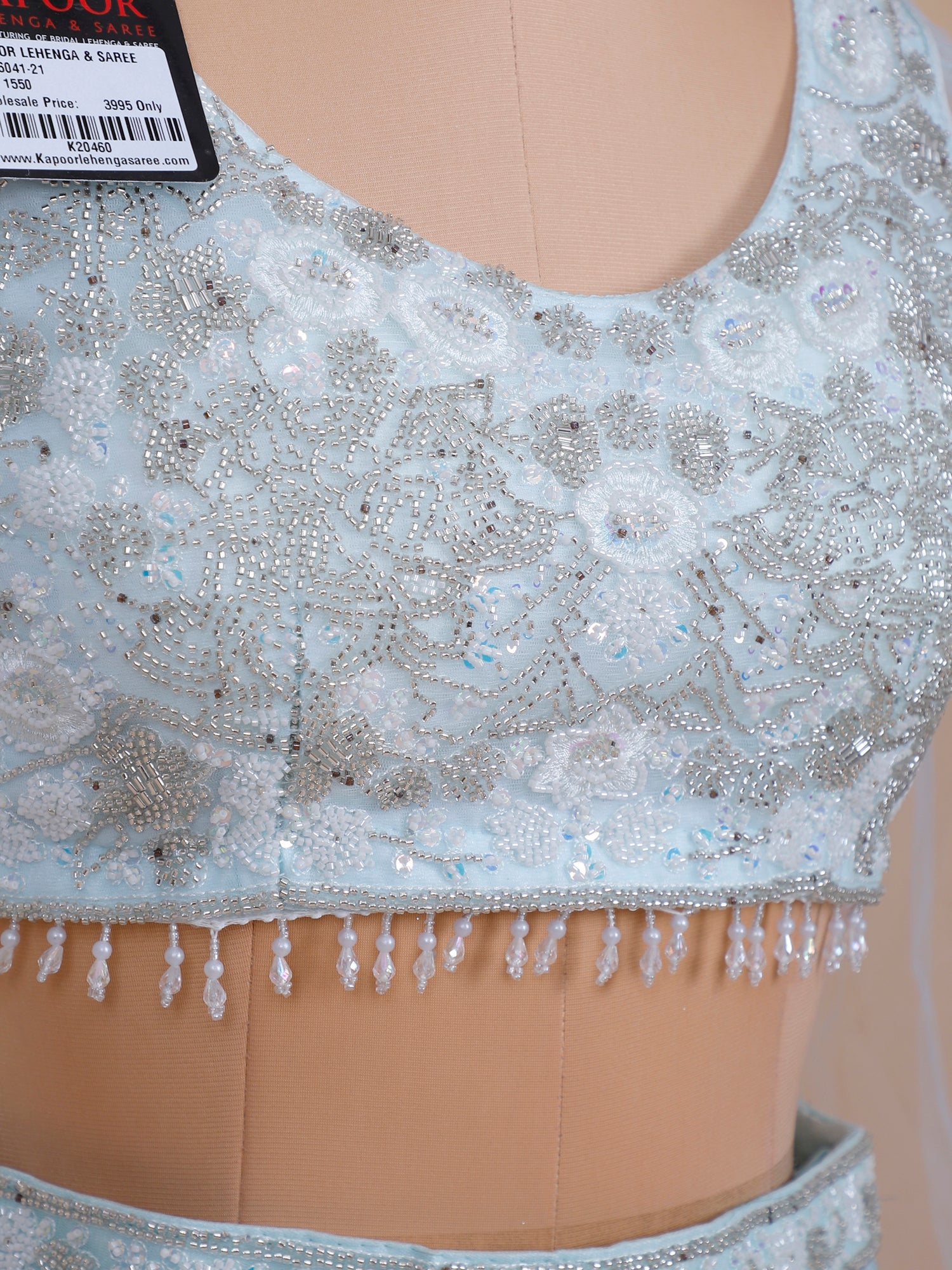 Azure Aura Handcrafted Sky Blue Lehenga