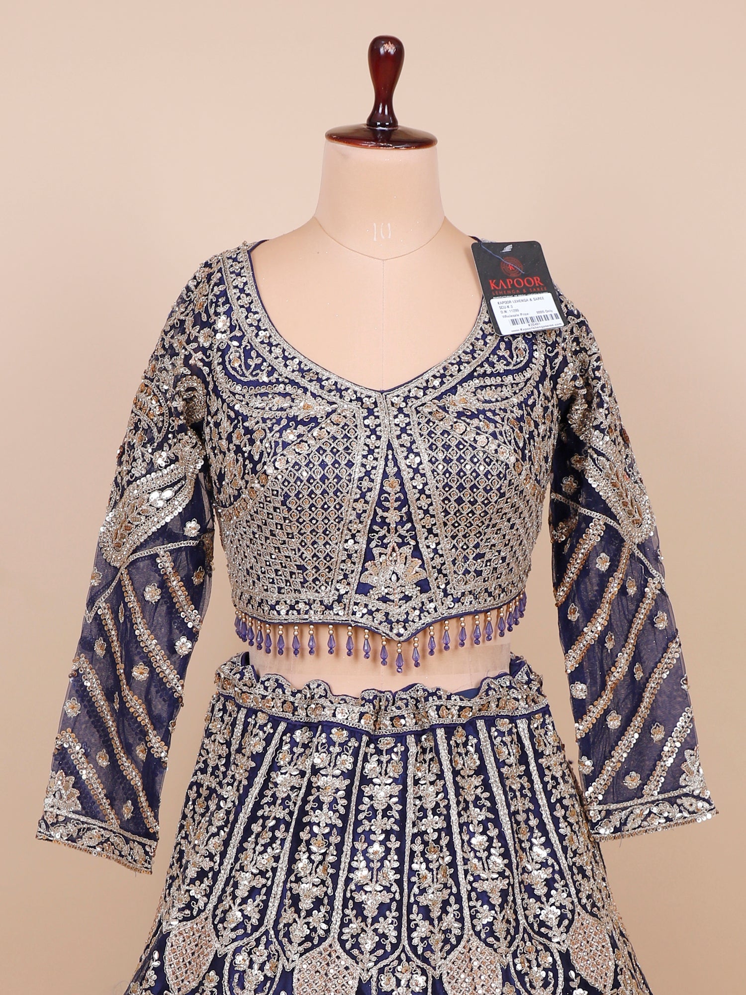 Queen’s Crown Royal Blue Diamond Lehenga