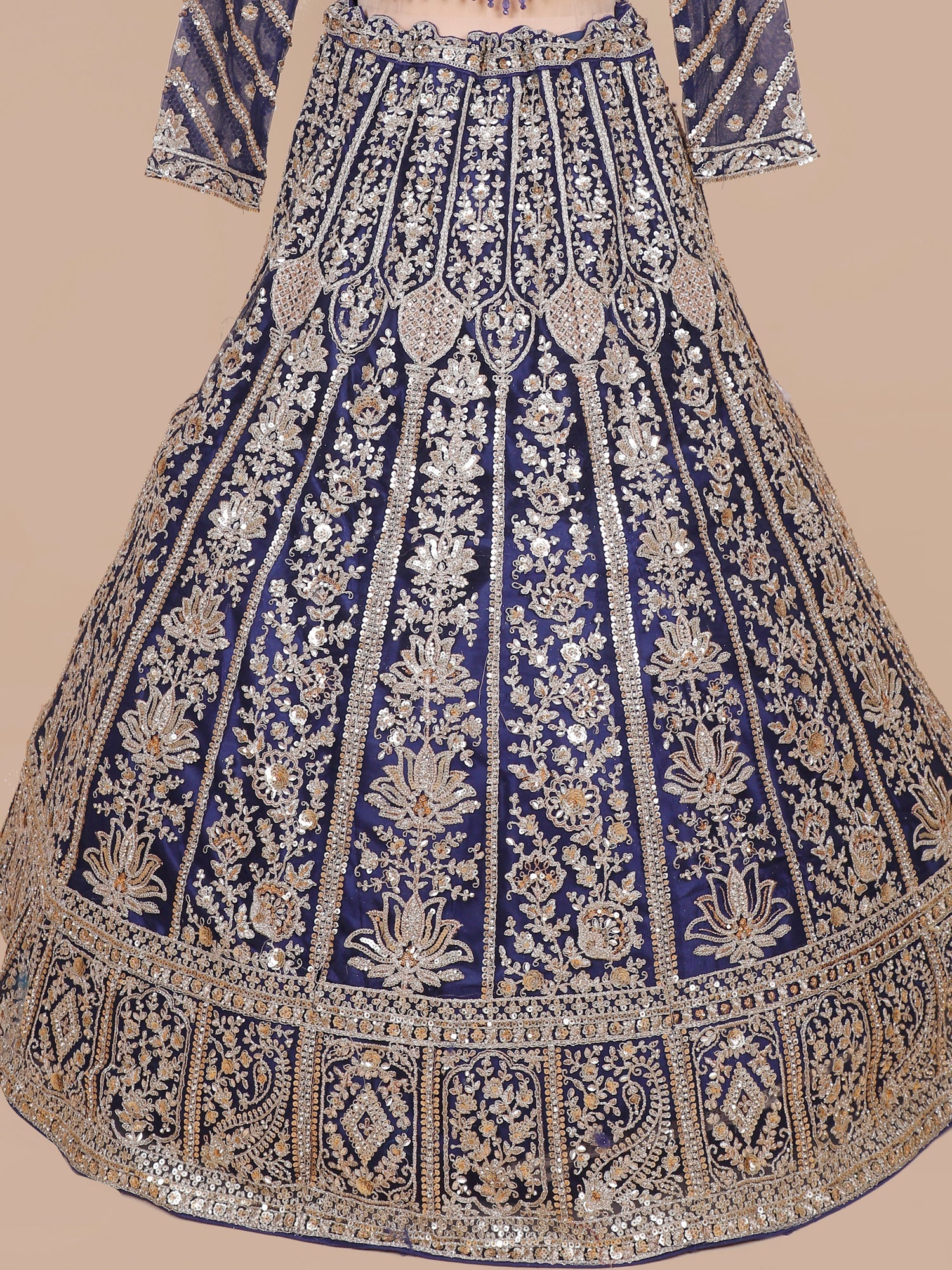 Queen’s Crown Royal Blue Diamond Lehenga