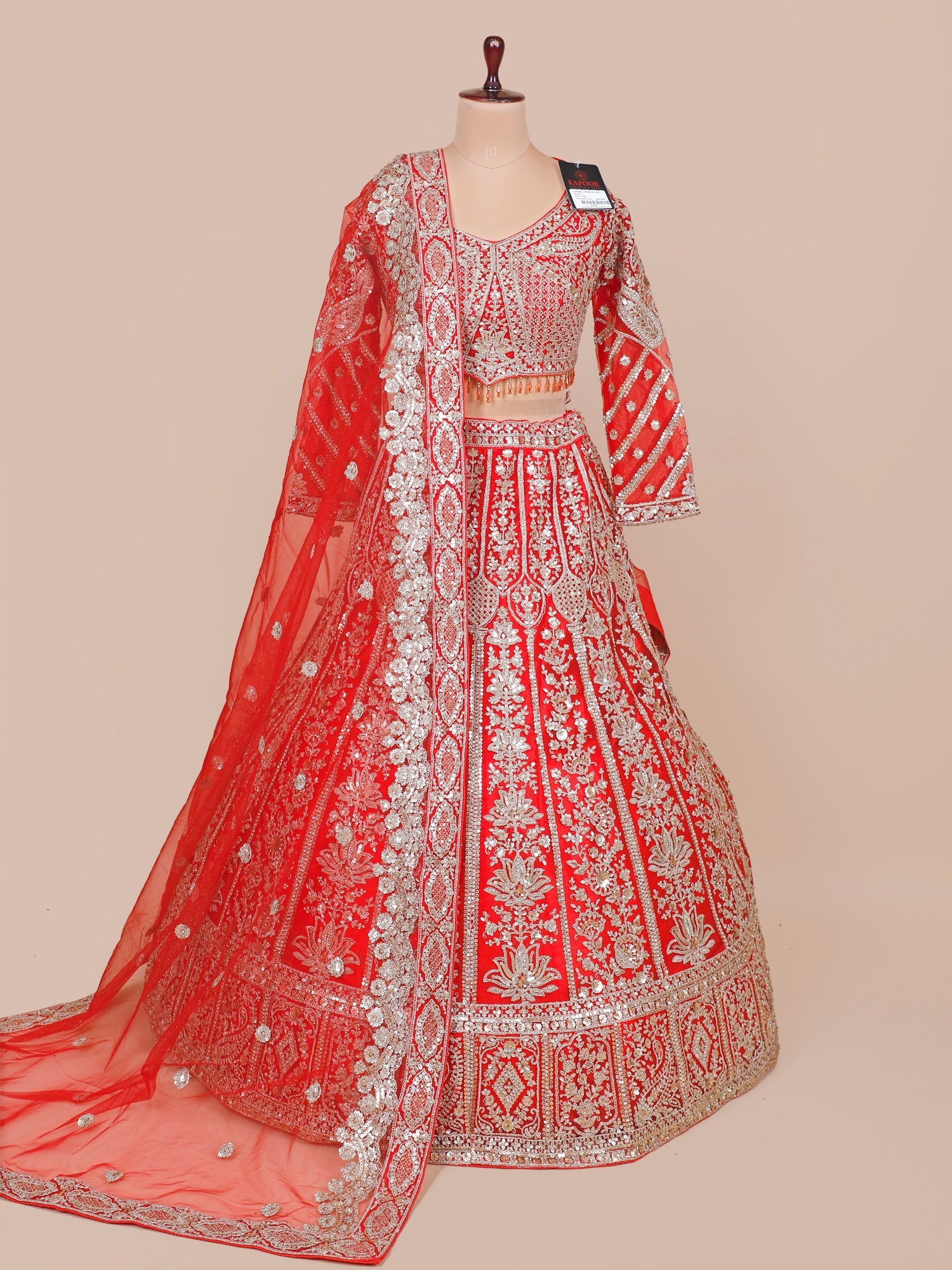 Royal Rust Sparkling Handwork Lehenga