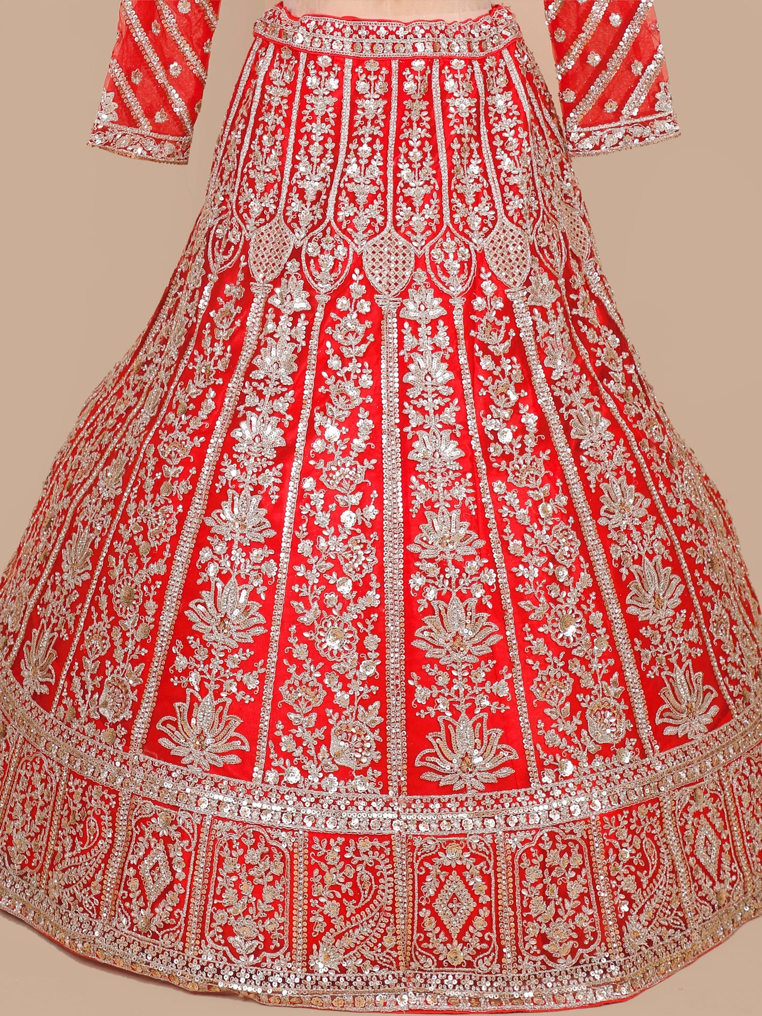 Royal Rust Sparkling Handwork Lehenga