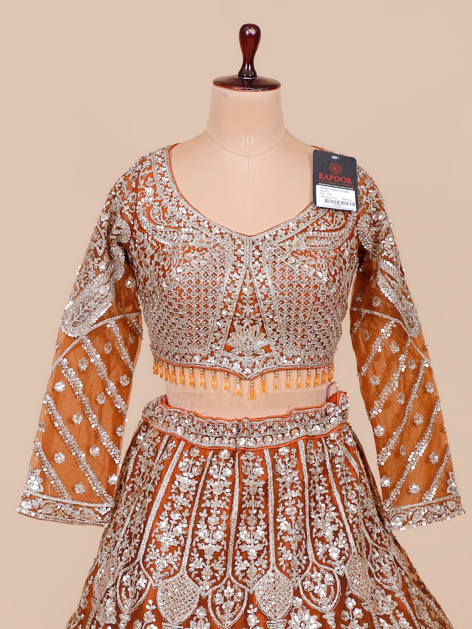 Mustard Royale Net Lehenga with Jarkan Diamond