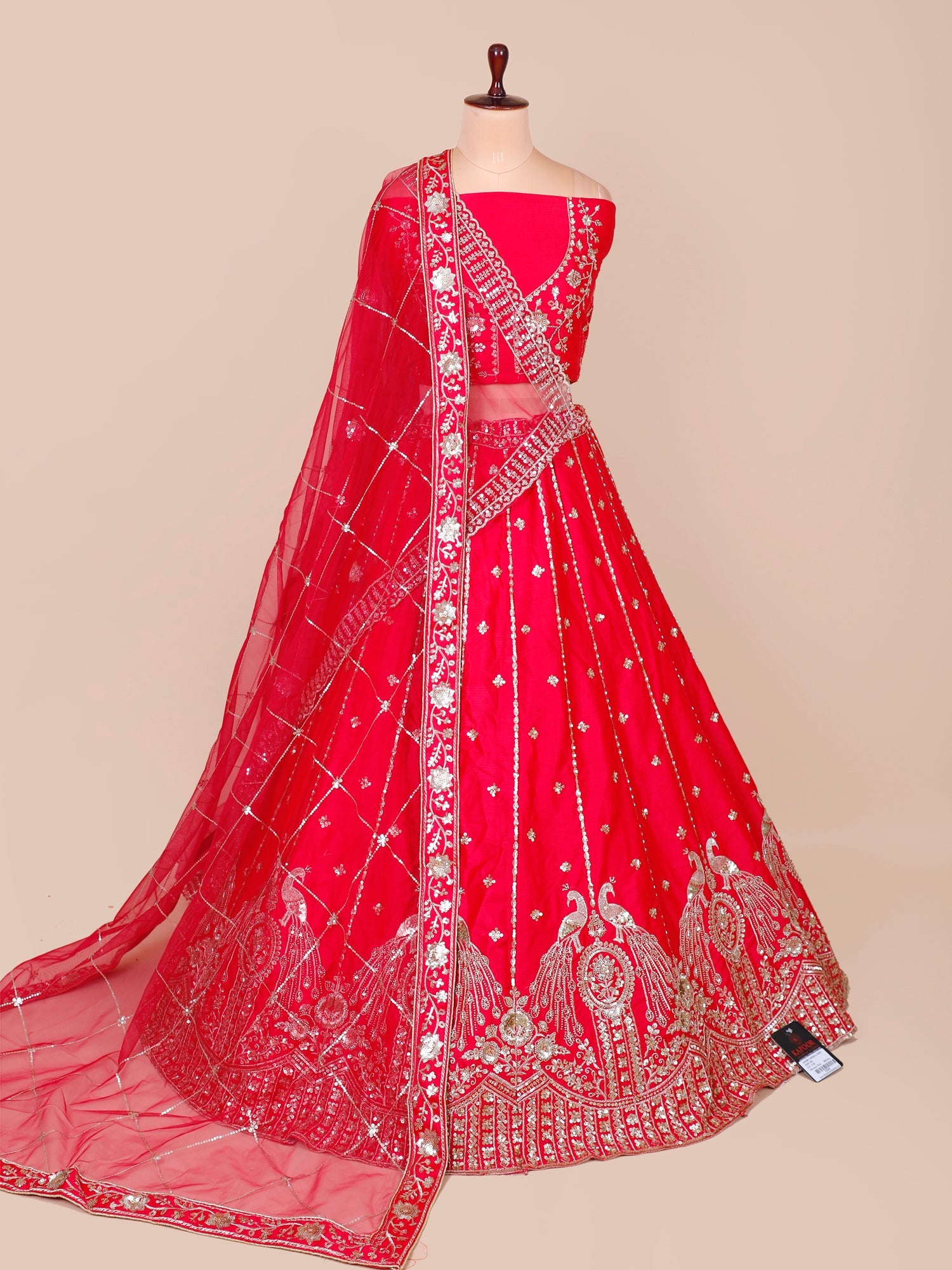 Raani Glory Handcrafted Silk Lehenga with Embroidery