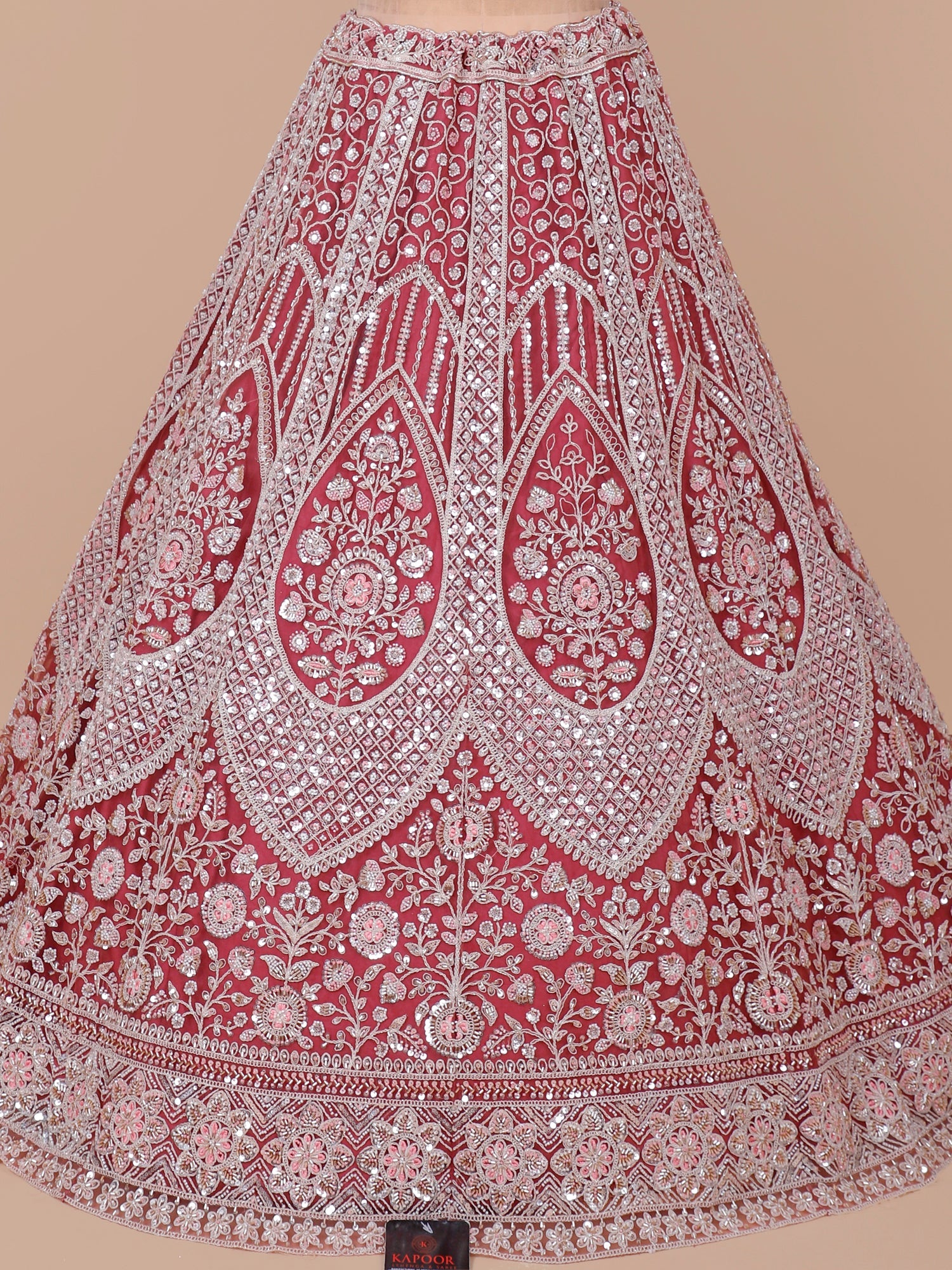 Blush Radiant Royale Premium Net Lehenga with Diamond