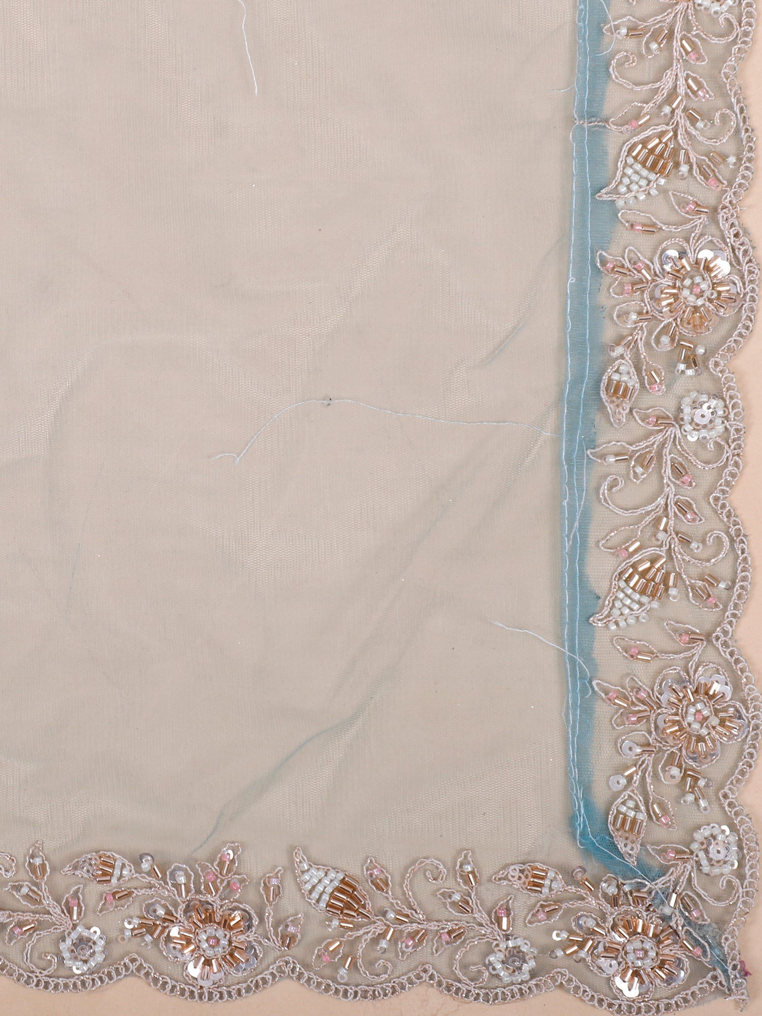 Sky Blue Dream Net Lehenga with Thread Embroidery &amp; Jarkan Diamond