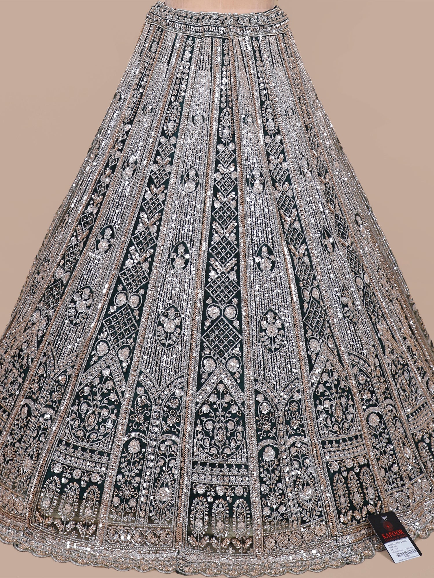 Peacock Jewel Lehenga with Sequence &amp; Jarkan Diamond