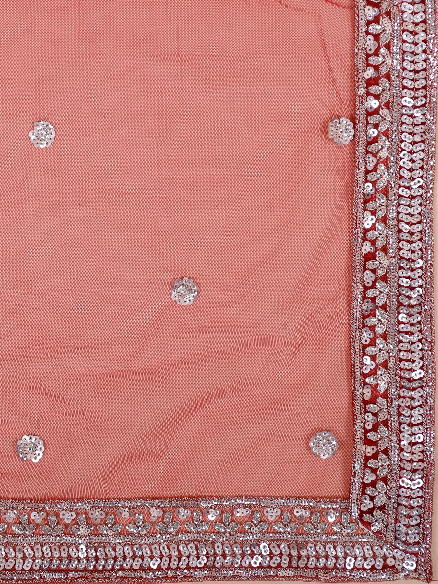 RED Celestial Sparkle Premium Hand-Embroidered Lehenga