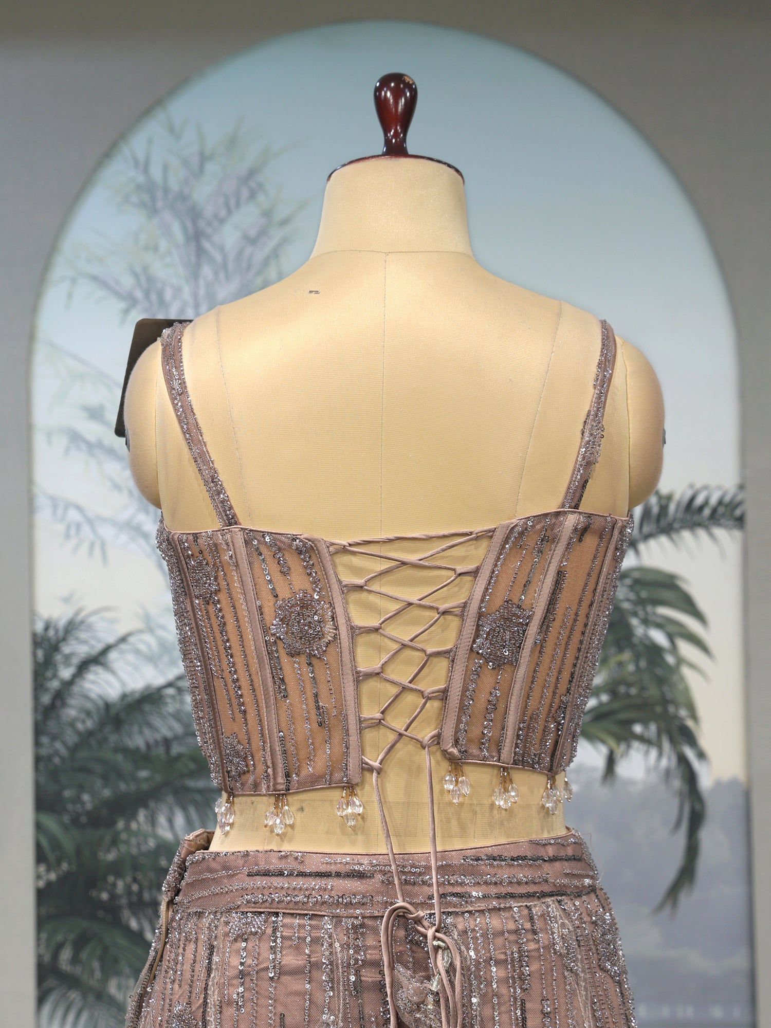 Mocha Mud Glam Indo-Western with Rich Sequin Highlights