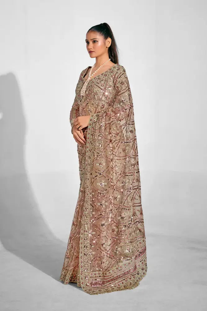 This Golden Net Saree Is Everything You Need For Special Days Saree