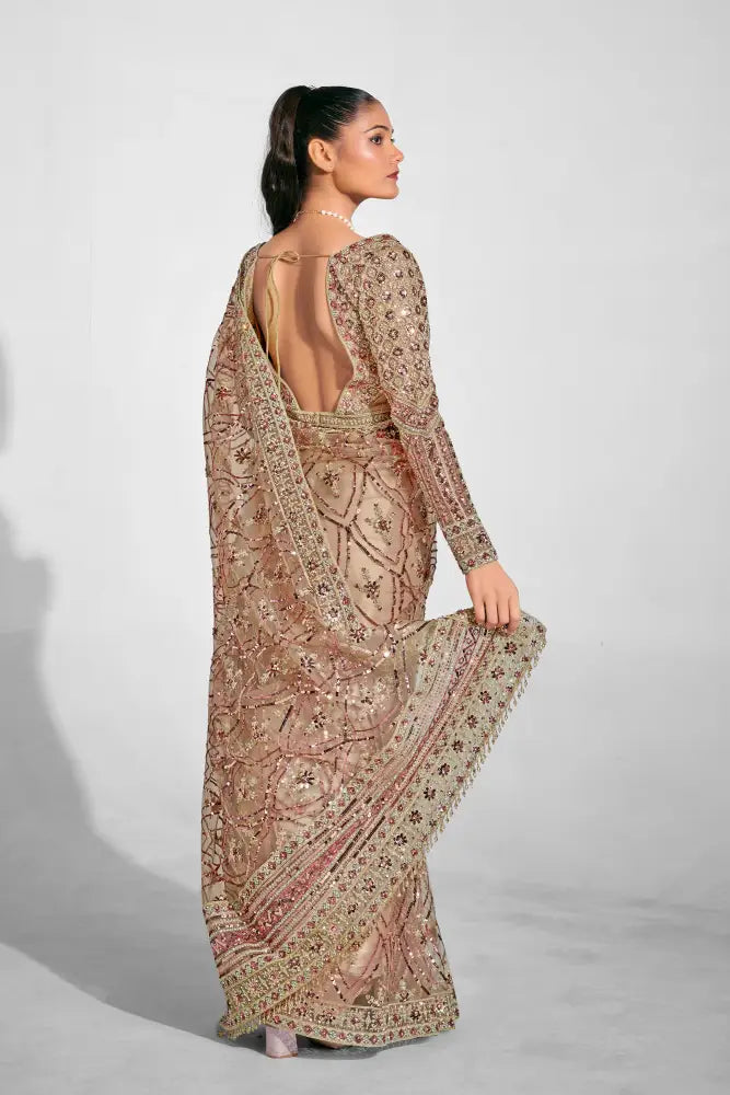This Golden Net Saree Is Everything You Need For Special Days Saree