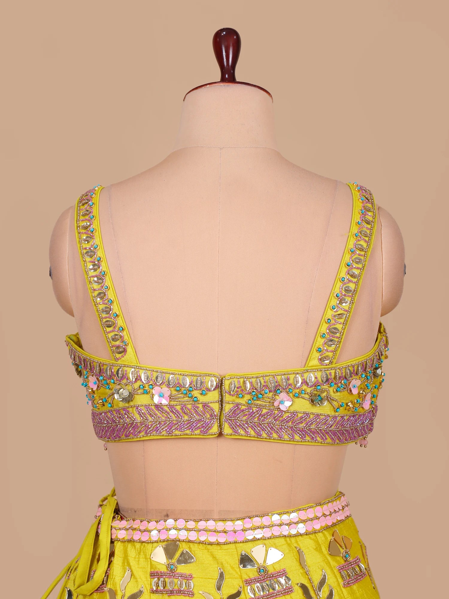 Yellow Raw Silk celebrity inspired Lehenga