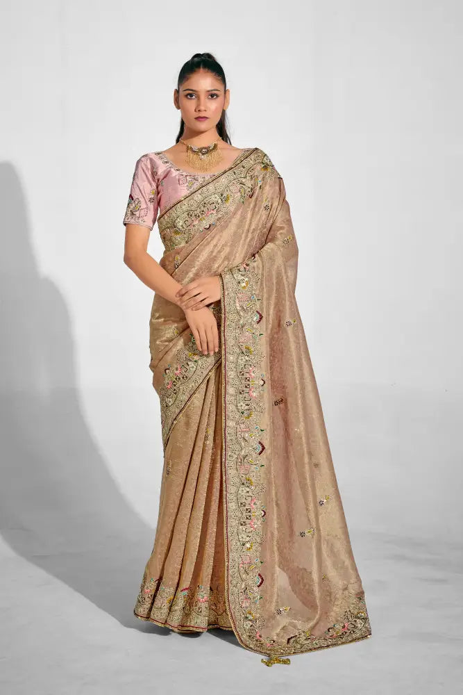 Your Dream Pink Banarasi Saree For Grand Celebrations Saree